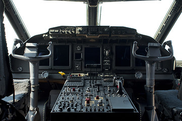 Image showing Cockpit of a military aircraft