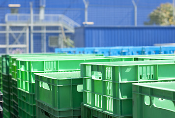 Image showing Plastic crates