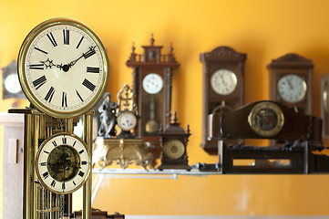 Image showing Old antique clocks