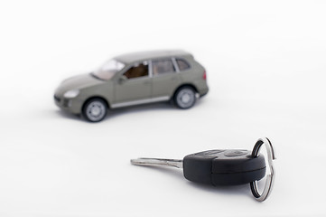 Image showing Keys and a car in the background