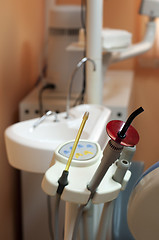 Image showing Dental equipment and sink