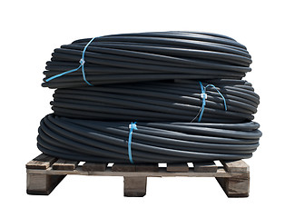 Image showing Black PVC hoses