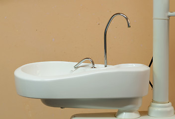 Image showing Sink with water in the dental office