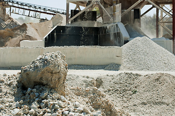 Image showing Stone quarry of limestone