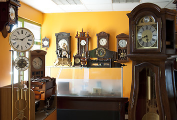 Image showing Old antique clocks