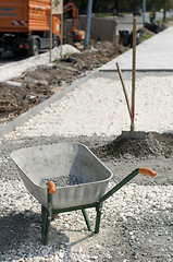 Image showing Tools for manual mixing of concrete