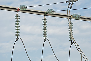 Image showing High-voltage wire