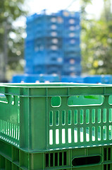 Image showing Plastic crates