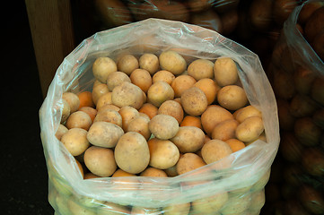 Image showing Potatoes in bag