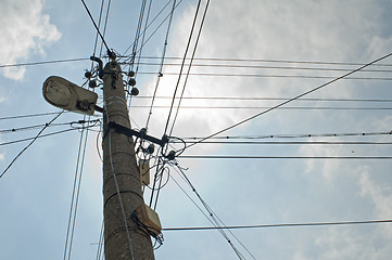 Image showing Old electrical wiring