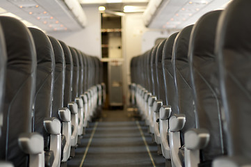 Image showing Interior an empty plane