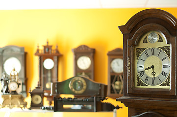 Image showing Old antique clocks