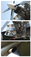 Image showing Plane disassembled engine