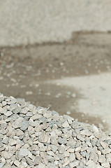 Image showing Piles of gravel and sand