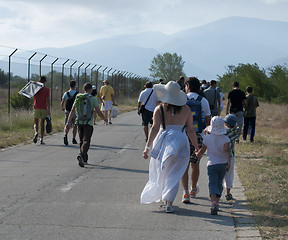 Image showing Group of walking people 