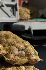 Image showing Potatoes in mesh bags