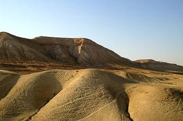 Image showing arava desert - dead landscape, background