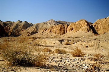 Image showing arava desert - dead landscape, background