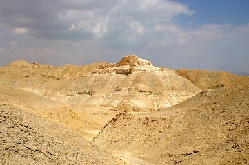 Image showing arava desert - dead landscape, stone and sand