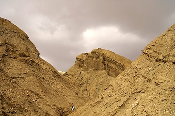 Image showing arava desert - dead landscape, stone and sand