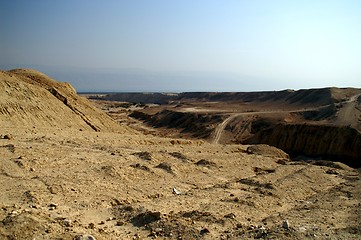 Image showing arava desert - dead landscape, background