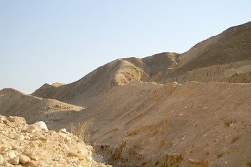 Image showing arava desert - dead landscape, background