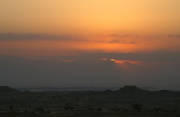 Image showing Beautifull desert sunset