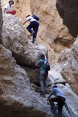Image showing Climbing in a desert