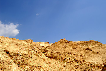 Image showing arava desert - dead landscape, stone and sand