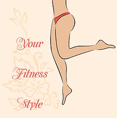 Image showing fitness flyer with female bottom