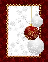 Image showing Christmas background with set balls