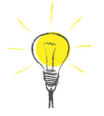 Image showing Light bulb. The concept of idea.