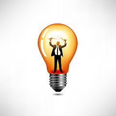 Image showing Light bulb. The concept of idea.