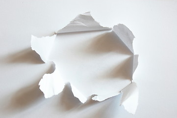 Image showing hole in paper