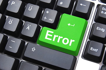 Image showing error button