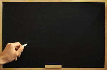 Image showing blank and empty chalkboard