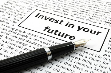 Image showing invest in your future