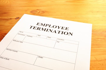 Image showing employee termination