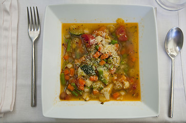 Image showing Italian Minestrone soup