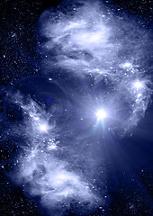 Image showing Stars of a planet and galaxy