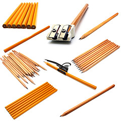 Image showing set of yellow ground pencil