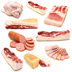 Image showing Meat collection isolated on white background