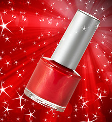 Image showing red nail polish