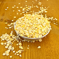 Image showing Pea flakes in a bowl