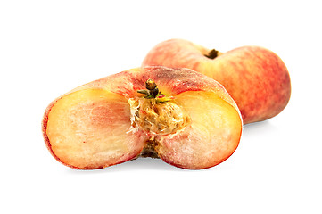 Image showing Two flat peach