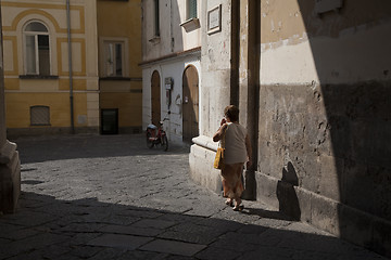 Image showing Walking in the sun