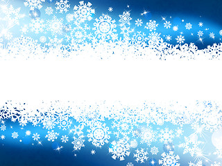 Image showing Blue winter background & snowflakes. EPS 8