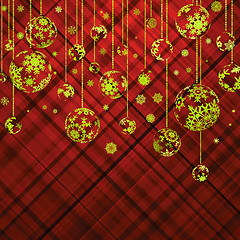 Image showing Christmas background with baubles. EPS 8