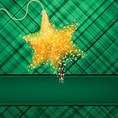 Image showing ?hristmas stars on green background. EPS 8