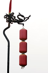 Image showing Traditional red lantern